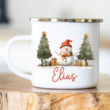 Personalisierte Emailletasse 405 Schneeman