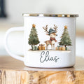 Personalisierte Emailletasse 407 Rentier