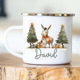 Personalisierte Emailletasse 412 Esel