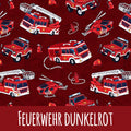 Feuerwehr dunkelrot Bio Jersey