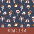 Flower cream Bio Jersey 42cm Stoffreste 17,91€/m