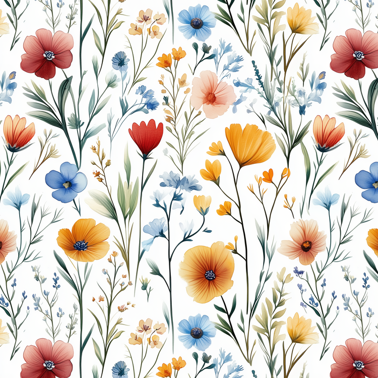 Frühlingsblumen bunt Baumwolle 100cm Stoffrest 15,45€/m
