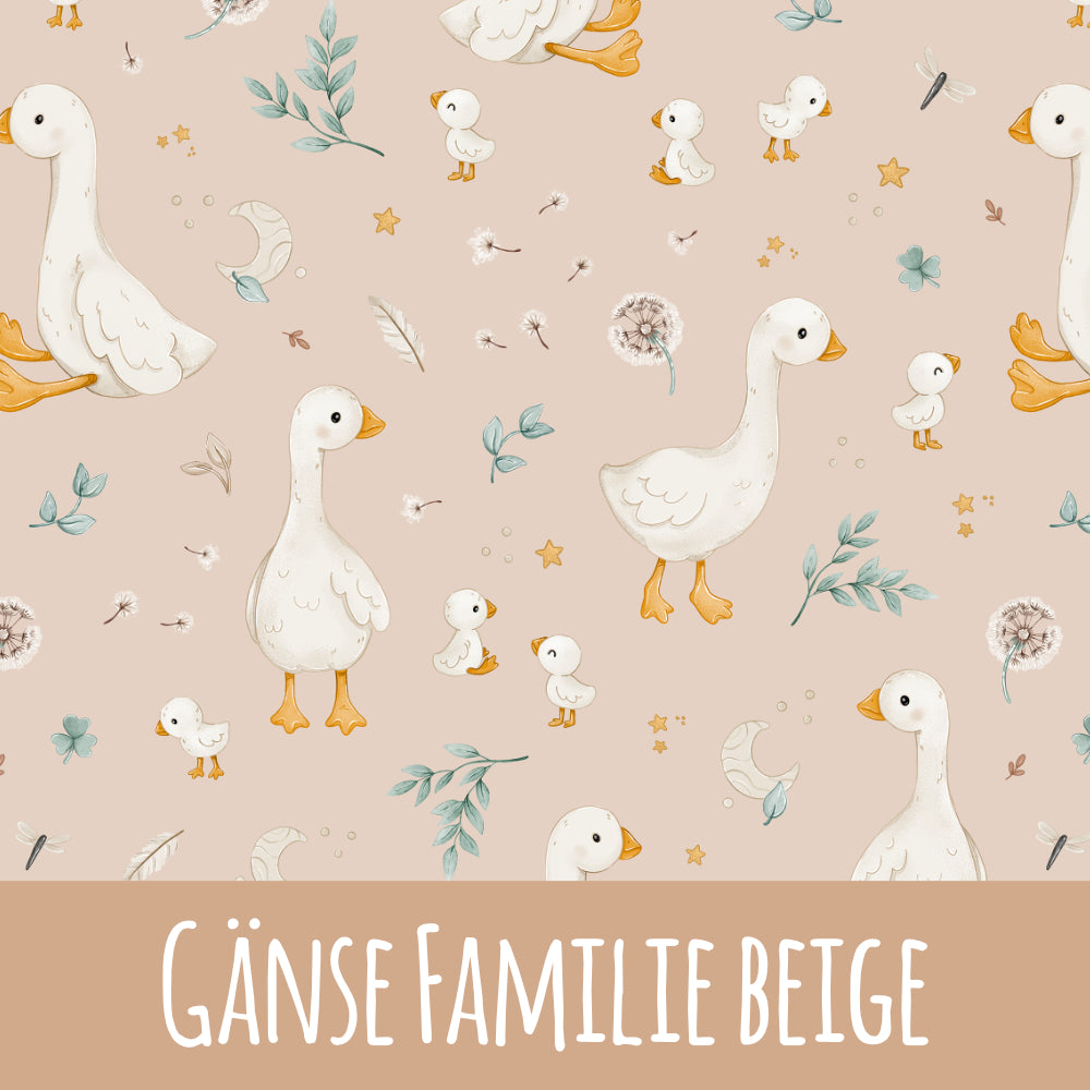 Gänse Familie nude Bio Jersey