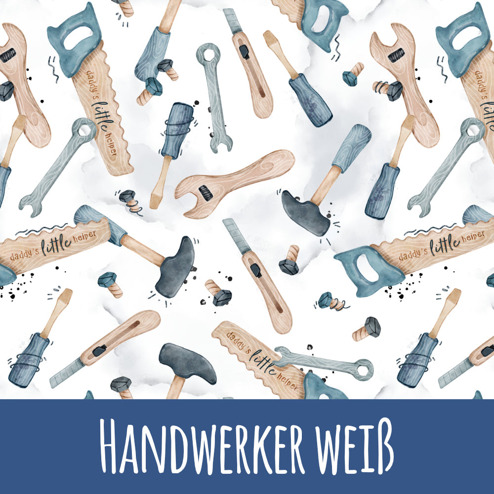 Handwerker weiß Bio Rip-Jersey 49cm Stoffreste 15,3/m