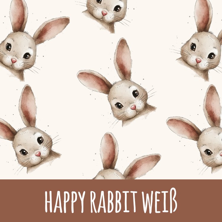 Happy rabbit weiß Bio Jersey