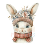Bügelbild happy winter rabbit 1 - H038