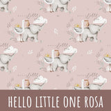 hello little one rosa Baumwolle 98 cm Stoffrest