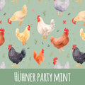 Hühner Party mint Bio Jersey