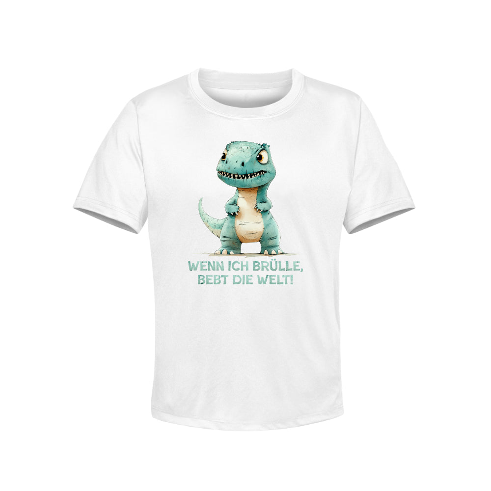 Kinder T-Shirt wenn ich brülle, bebt die Welt