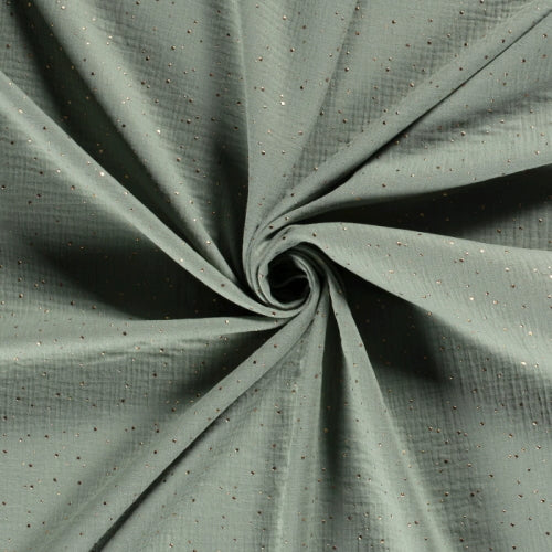 Musselin Glitzer dots altmint