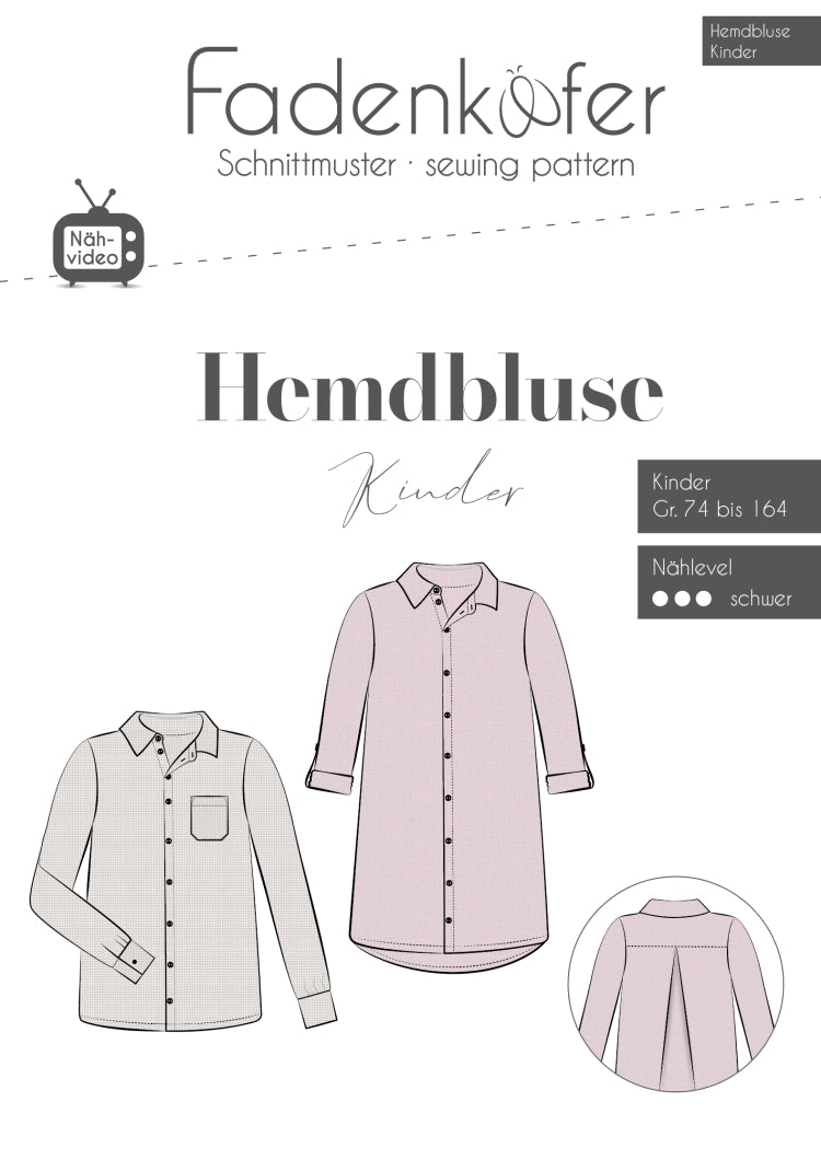 Papierschnittmuster Hemdbluse Kinder