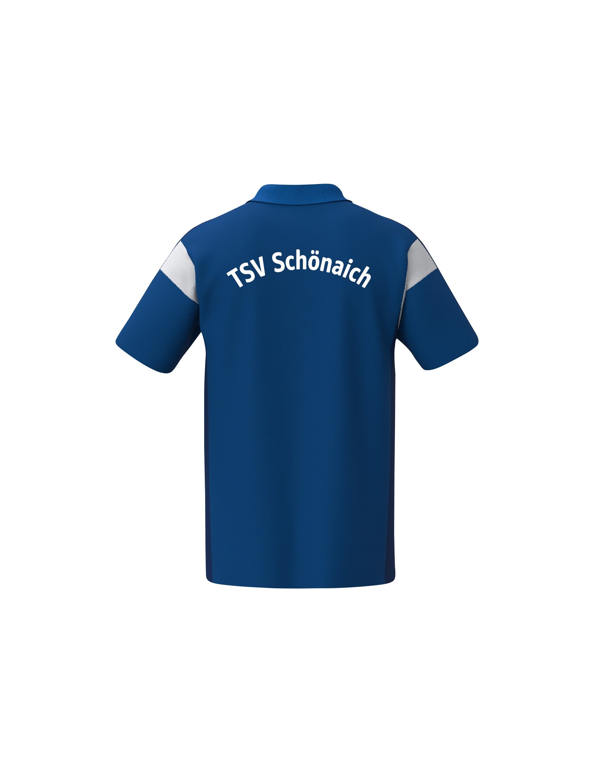 Rückseite des Poloshirts Celebrate 125 mit Schriftzug TSV Schönaich