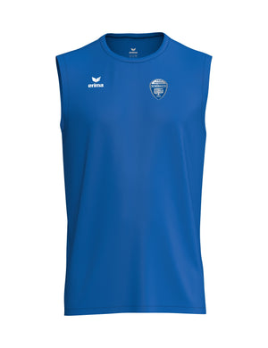 Ärmelloses Trainingsshirt INTRO in Vereinsblau mit TSV Schönaich Wappen