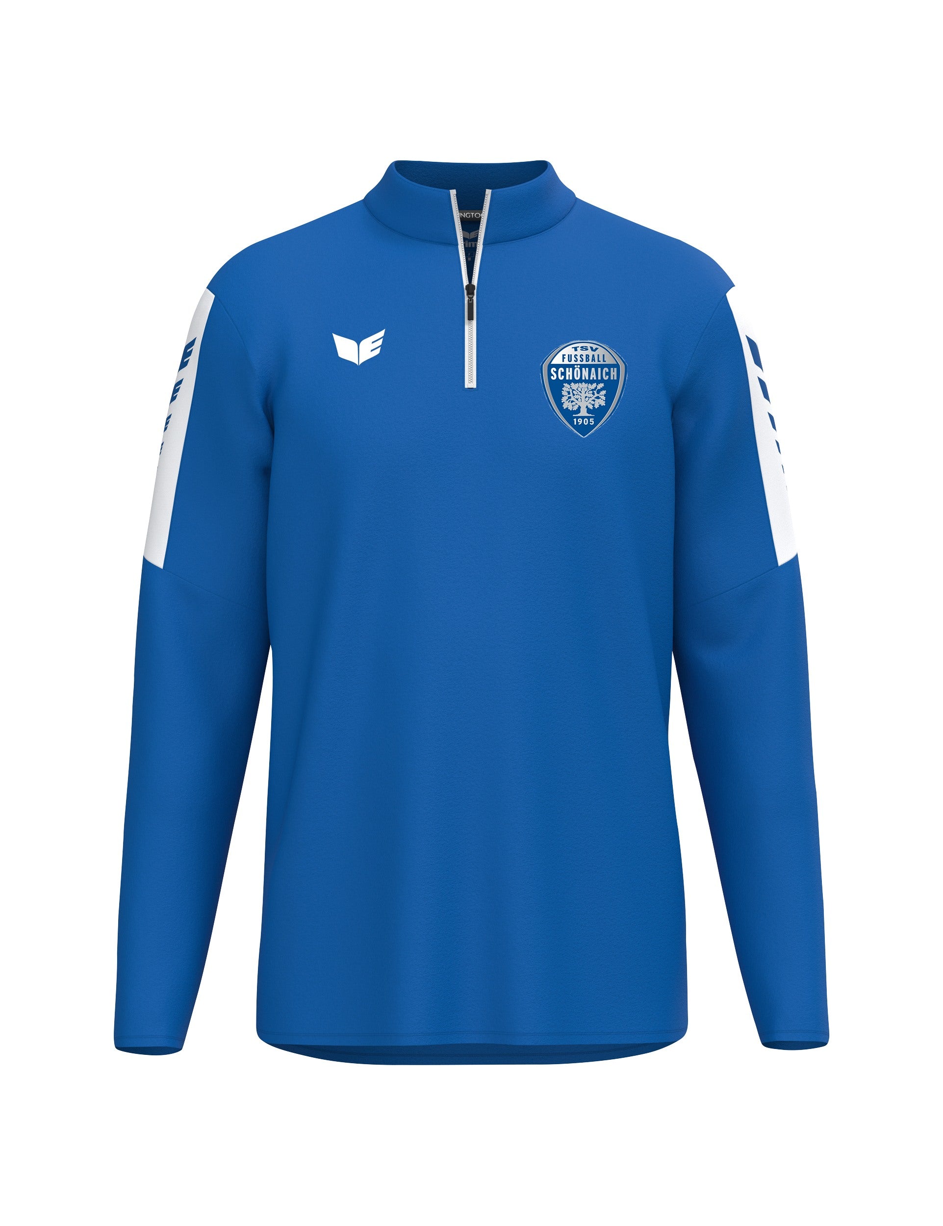 Trainingstop INTRO mit Kurzreißverschluss in Vereinsblau mit TSV Schönaich Wappen
