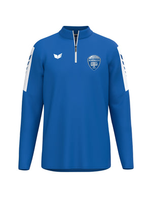 Trainingstop INTRO mit Kurzreißverschluss in Vereinsblau mit TSV Schönaich Wappen