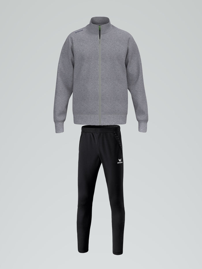 Graue Trainingsjacke und schwarze Trainingshose der Trainer-Ausrüstung des TSV Schönaich
