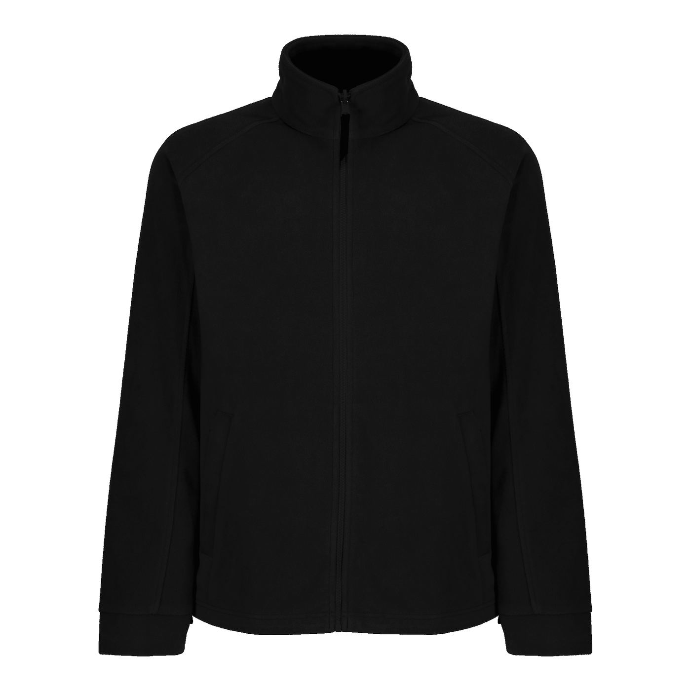 Uni Fleecejacke in Schwarz, Vorderansicht