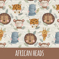 African heads Baumwolle