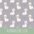 Alpakaliebe lila Baumwolle