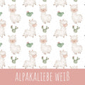 Alpakaliebe weiß Bio Jersey