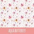 Aqua butterfly Baumwolle