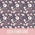 Aqua flower dark Sommersweat