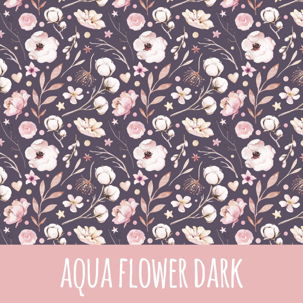 Aqua flower dark Sommersweat
