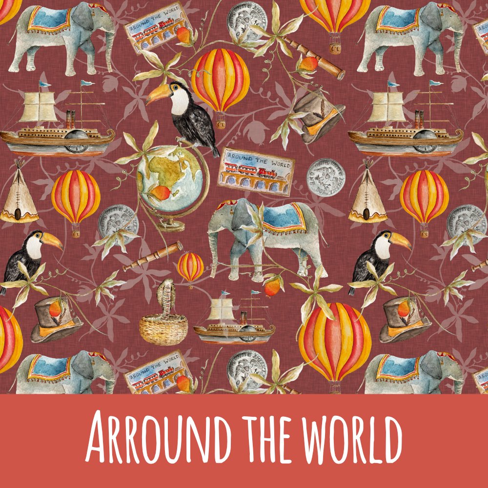 Arround the world Baumwolle