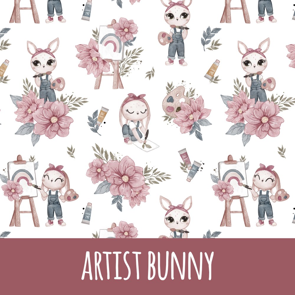 Artist bunny white Baumwolle