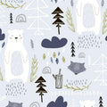 Wald Bär blau Bio Jersey