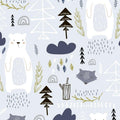 Wald Bär blau Bio Sommersweat