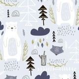 Wald Bär blau Softshell
