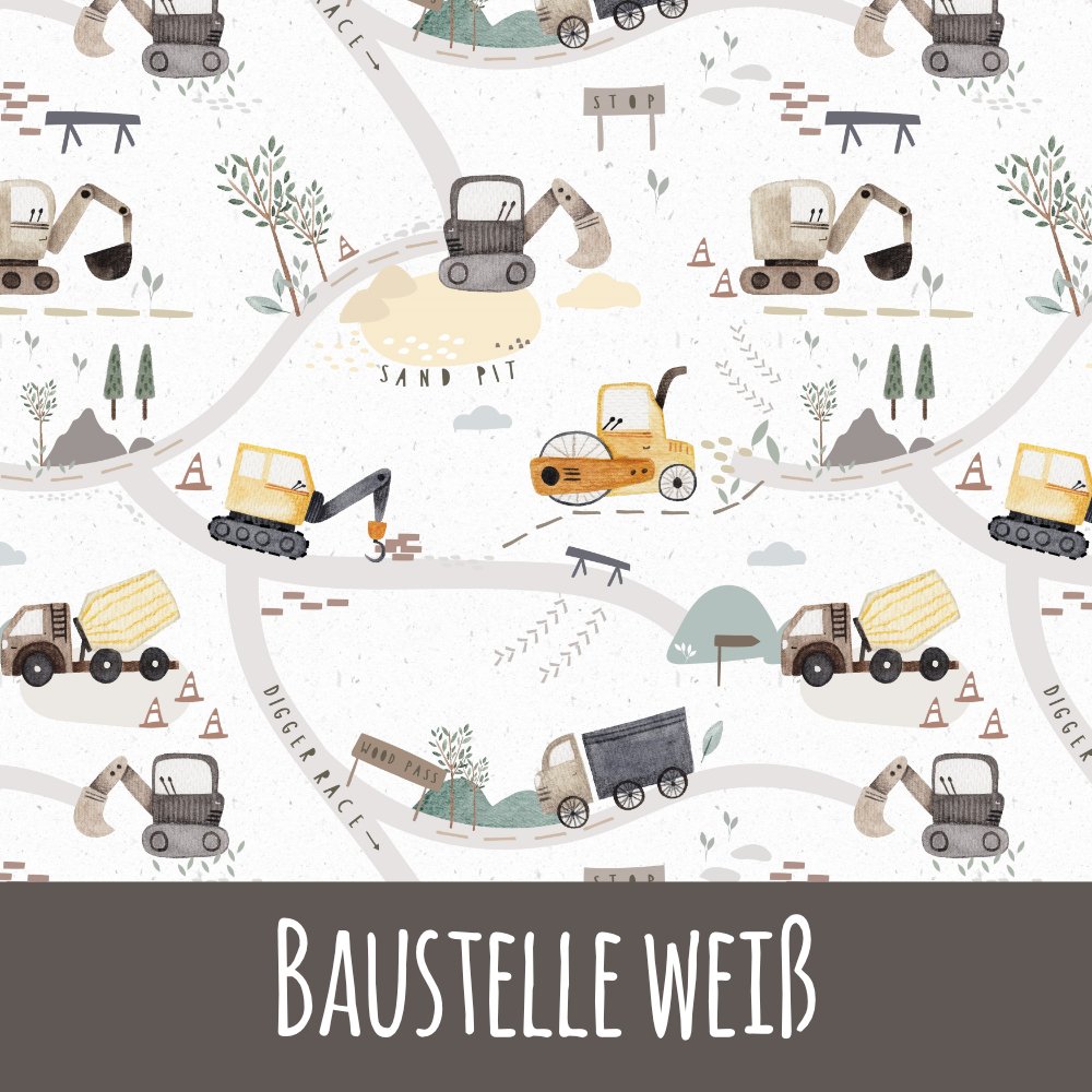 Baustelle weiß Bio Jersey