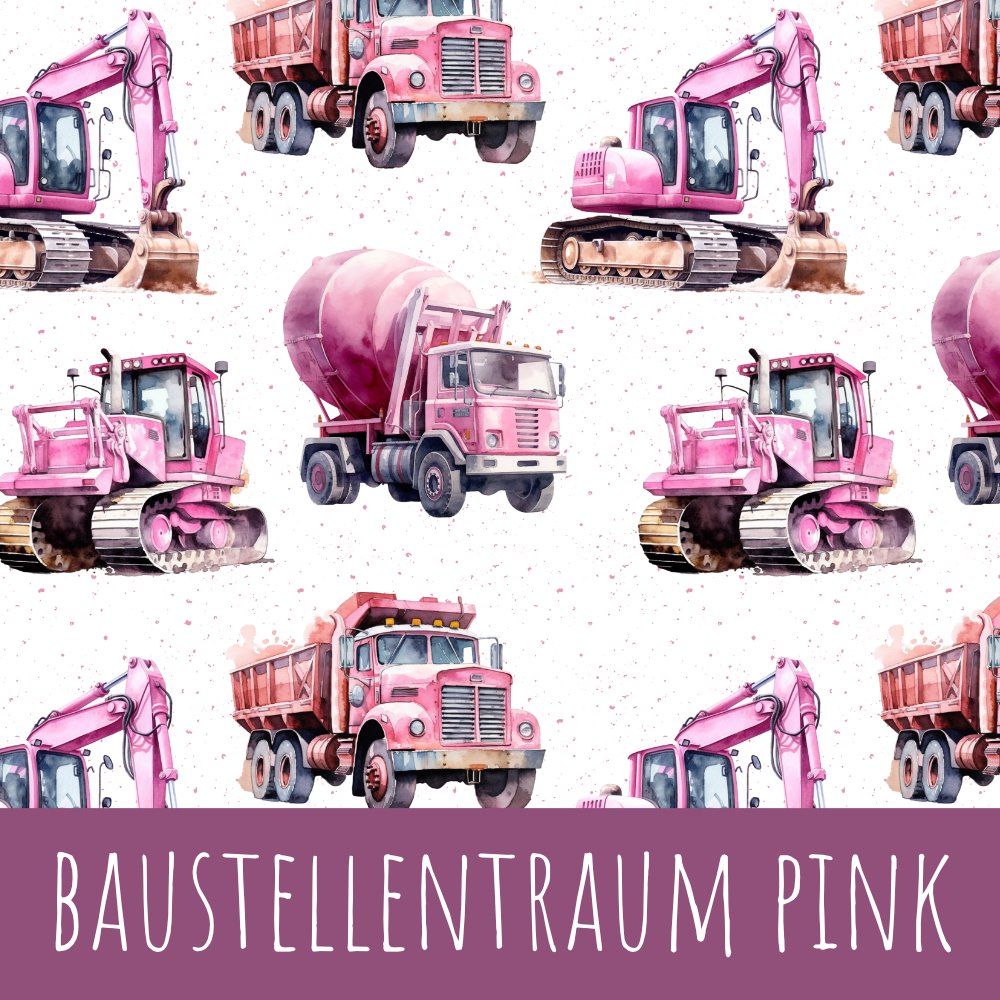 Baustellen Traum pink Bio Jersey