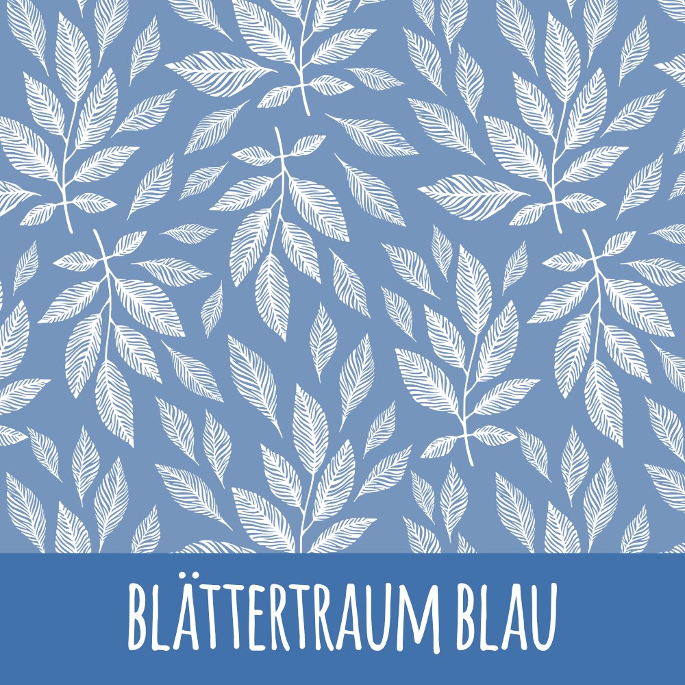 Blättertraum blau Bio Jersey