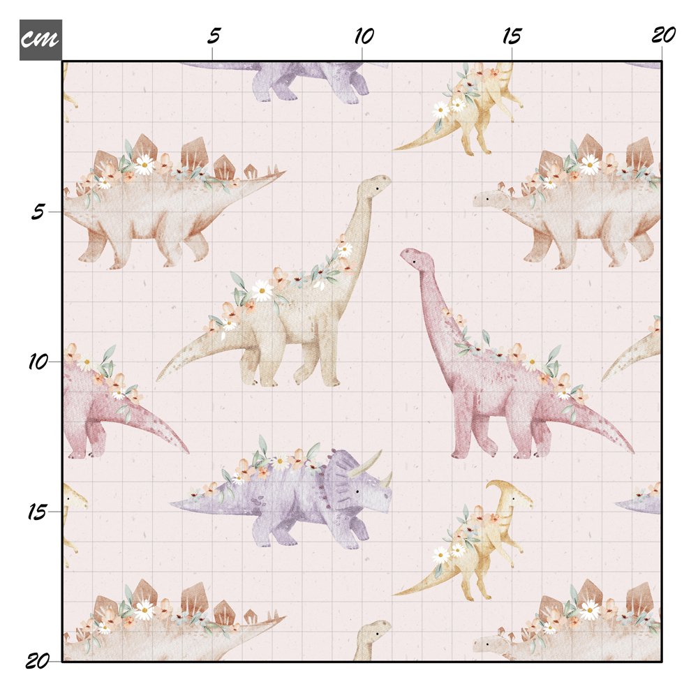 Blumen Dinos Baumwolle - Mamikes