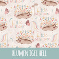 Blumen Igel hell Baumwolle