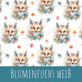 Blumenfuchs weiß Baumwolle