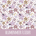 Blumenmeer flieder Baumwolle