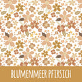 Blumenmeer pfirsich Baumwolle