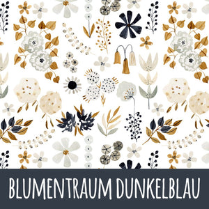 Blumentraum dunkelblau Bio Sommersweat - Mamikes