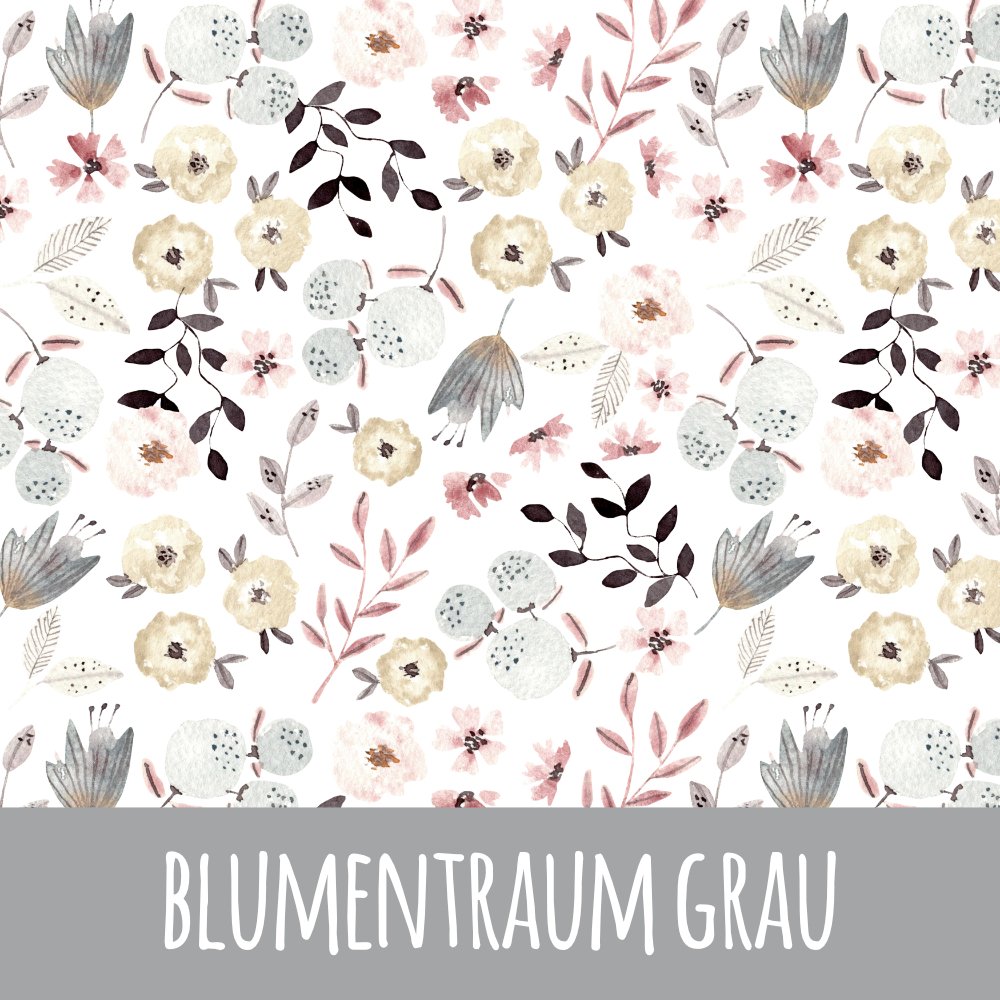 Blumentraum grau Bio Jersey