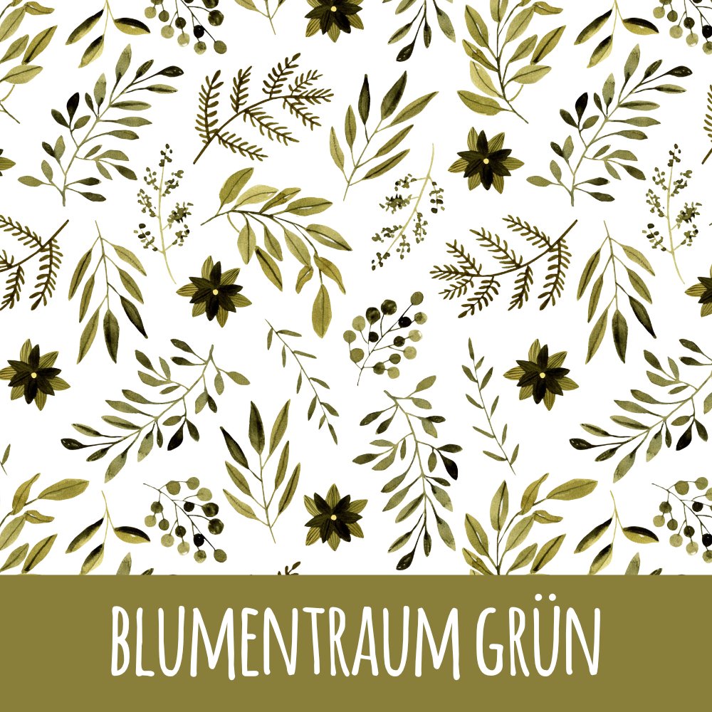 Blumentraum grün Baumwolle