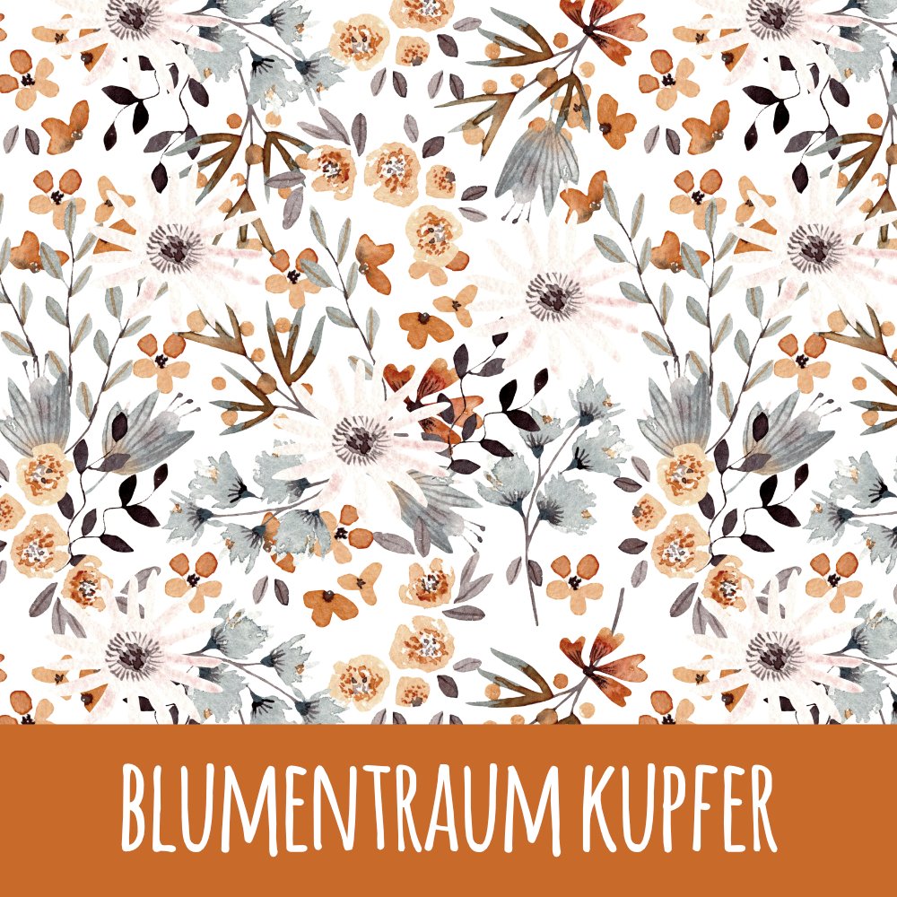 Blumentraum kupfer Baumwolle