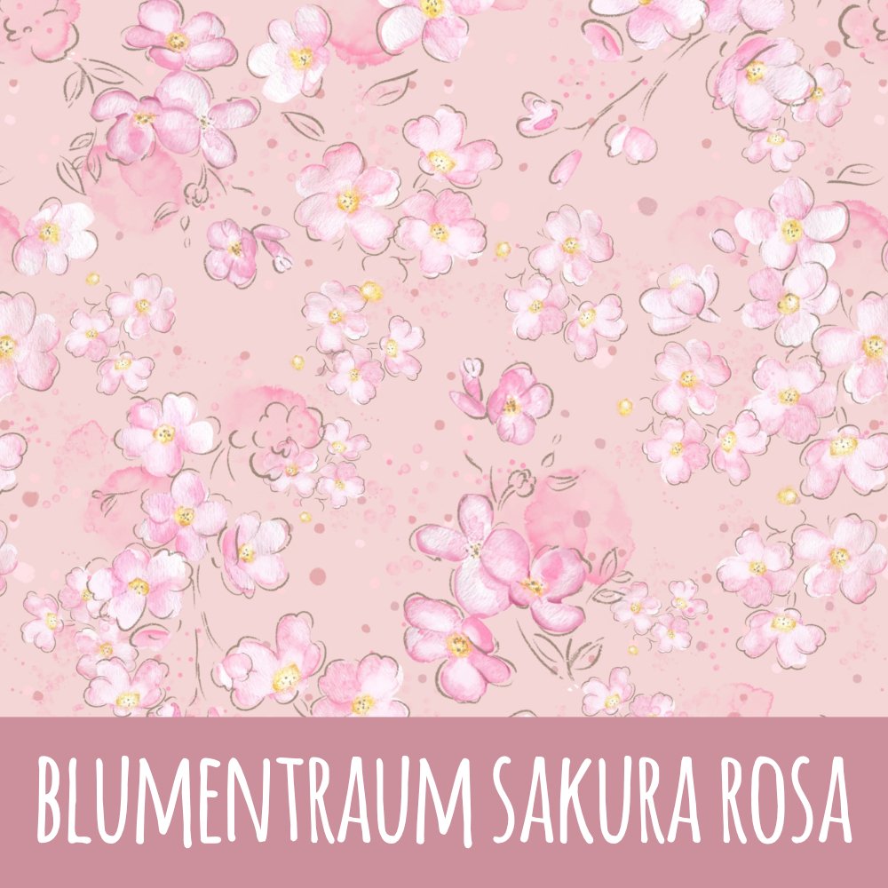 Blumentraum sakura rosa Baumwolle