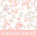 Blumentraum sakura weiß Baumwolle