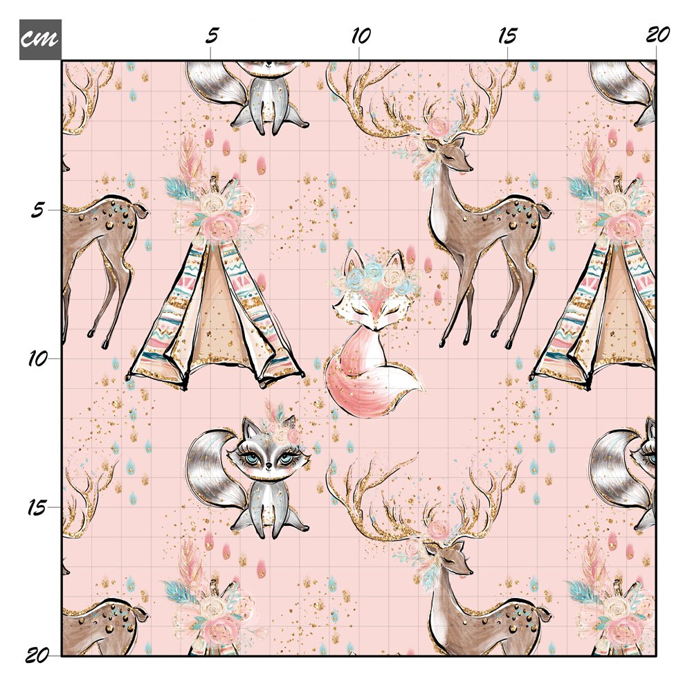 Boho animals rosa Baumwolle - Mamikes