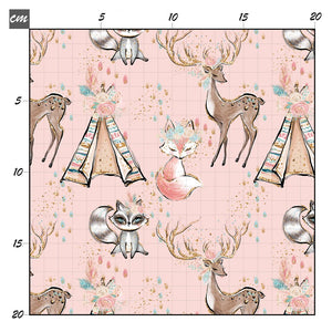 Boho animals rosa Baumwolle - Mamikes