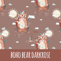 Boho bear darkrose Baumwolle