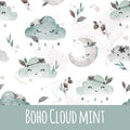 Boho cloud mint Baumwolle